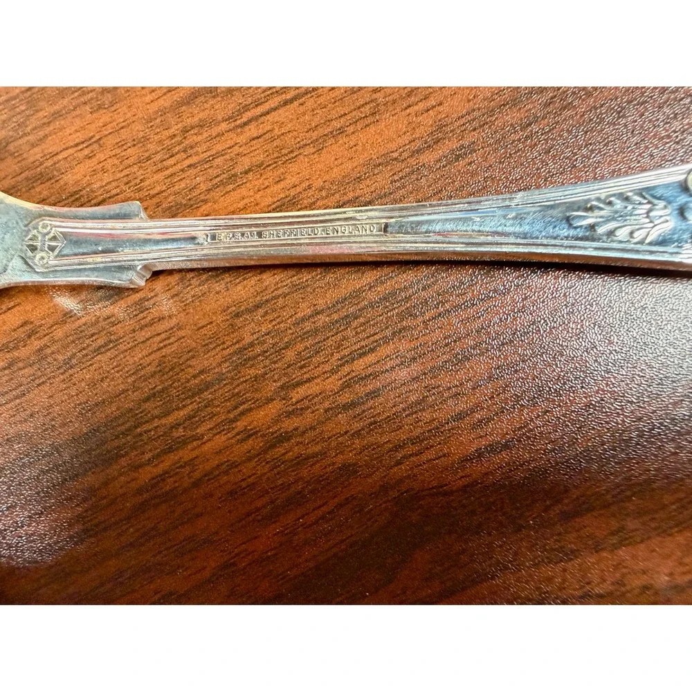 Vintage Sheffield England EP SA1 Silver Plate Salad Servers Kings Pattern Set